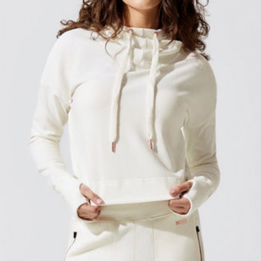 Sweaty Betty Escape Luxe Fleece Cropped Long Sleeve Hoody Sweatshirt Women's 4